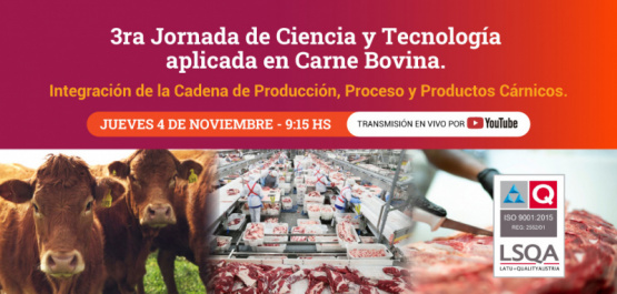 Llega una nueva edición de la Jornada de Ciencia y Tecnología Aplicada en Carne Bovina