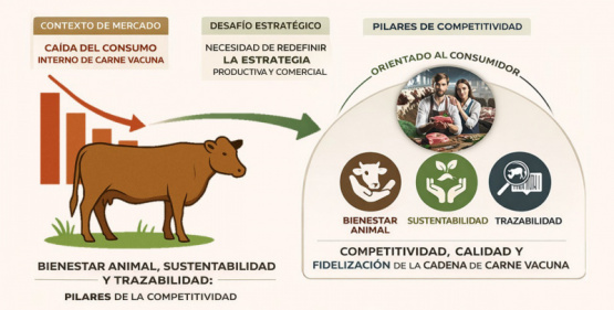 Bienestar animal, sustentabilidad y trazabilidad: Pilares de la carne vacuna argentina